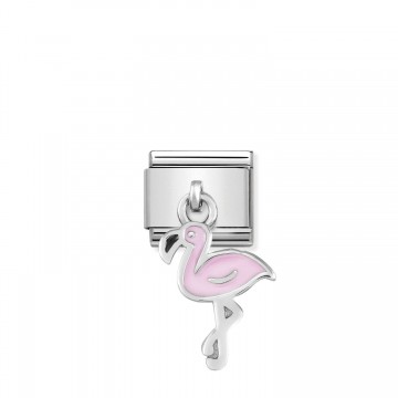Flamingo - Silver and Pink...