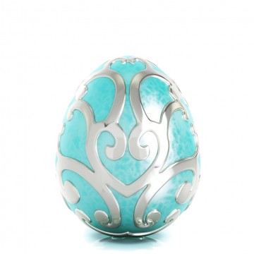 Easter Egg with Enamel Aqua