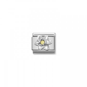 Narcissus - Silver, Yellow CZ