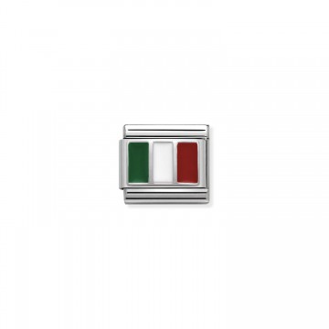 Bandera Italiana - Plata y...