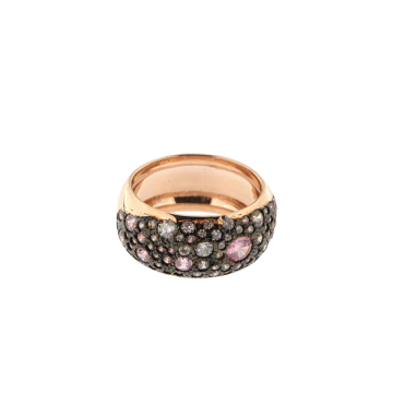 Pink Domed Band Ring